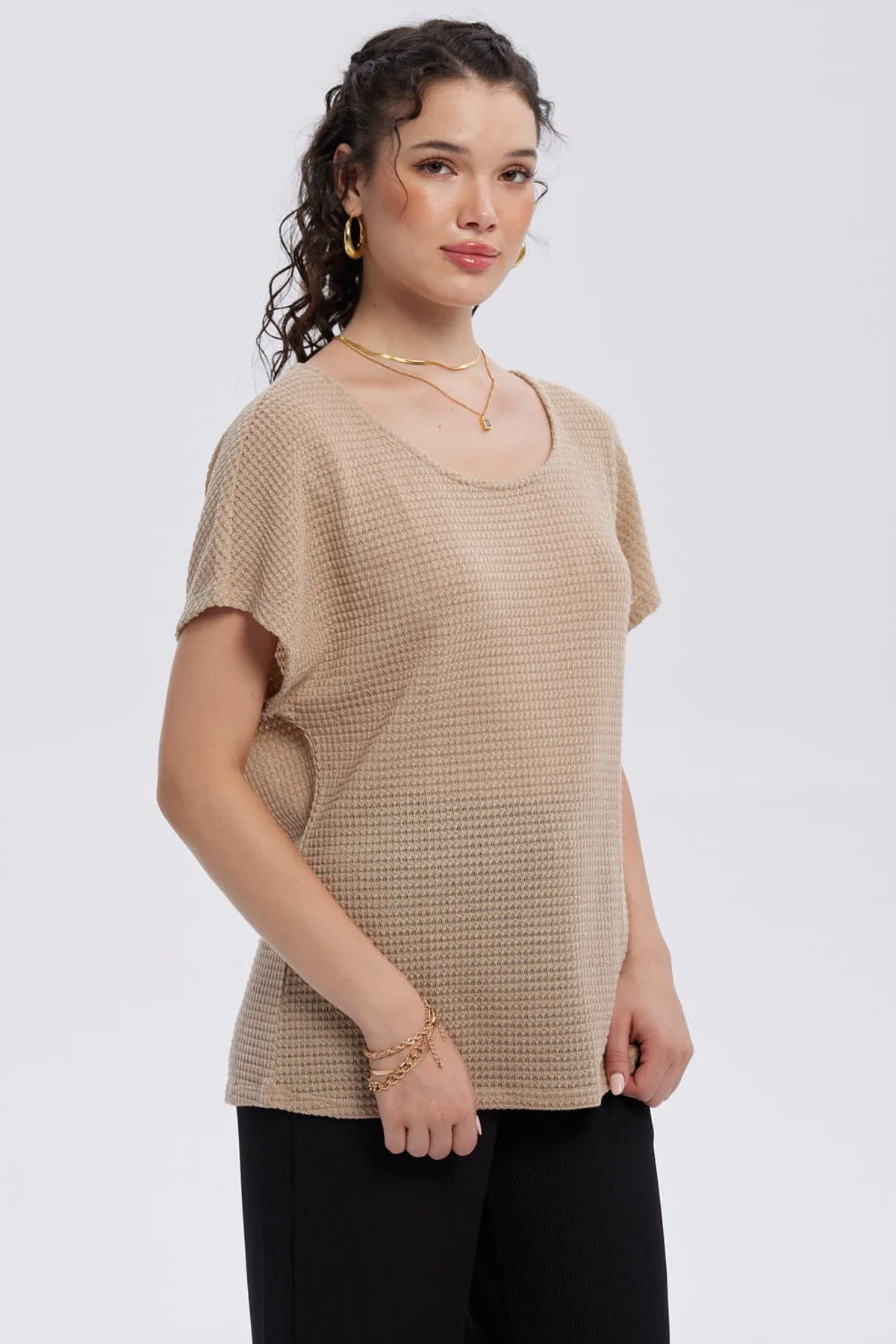 Sweater Mujer Casual Beige - Image 2