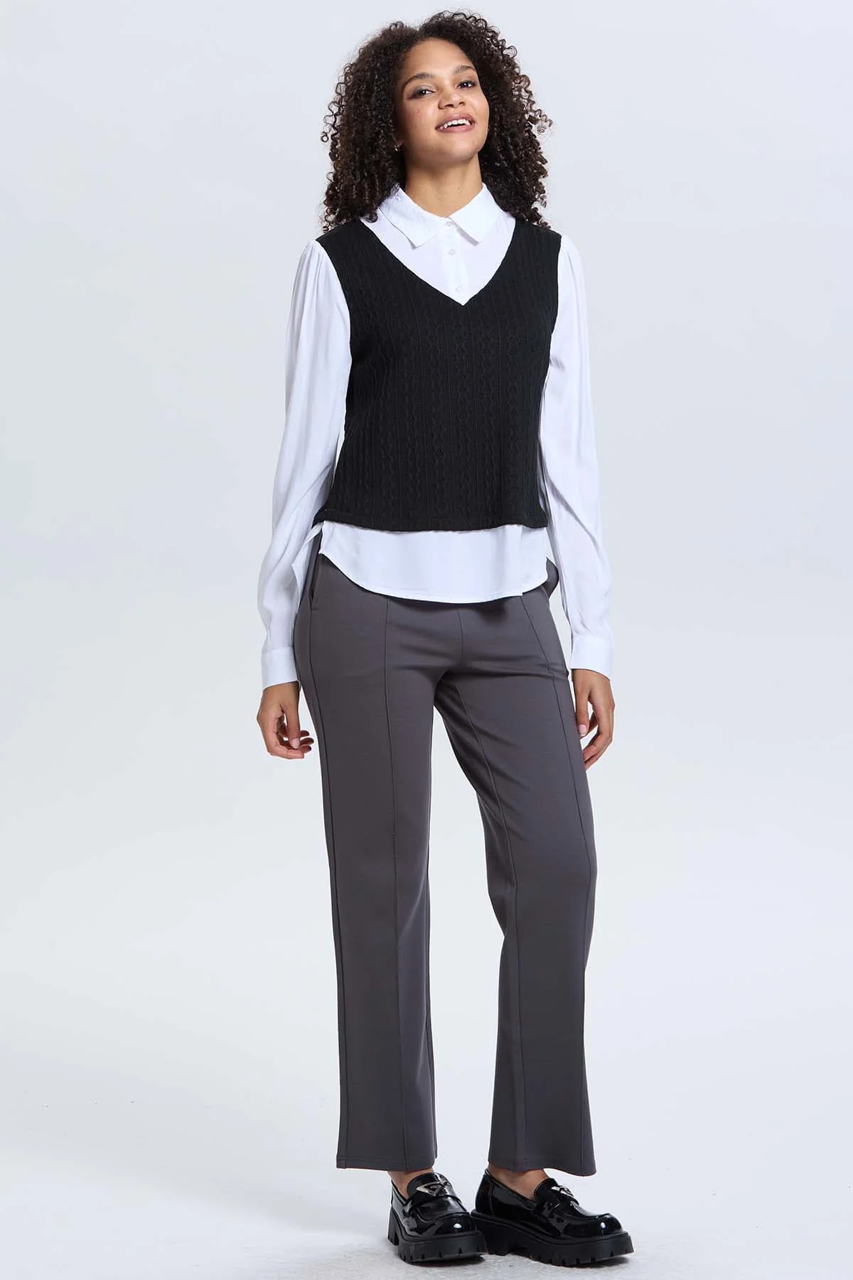 Sweater Mujer Casual Blusa Negro - Image 4