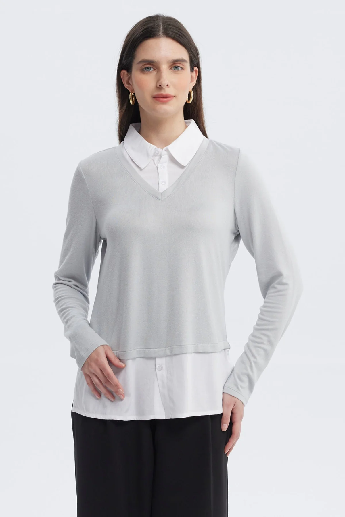 Sweater Mujer Casual Gris