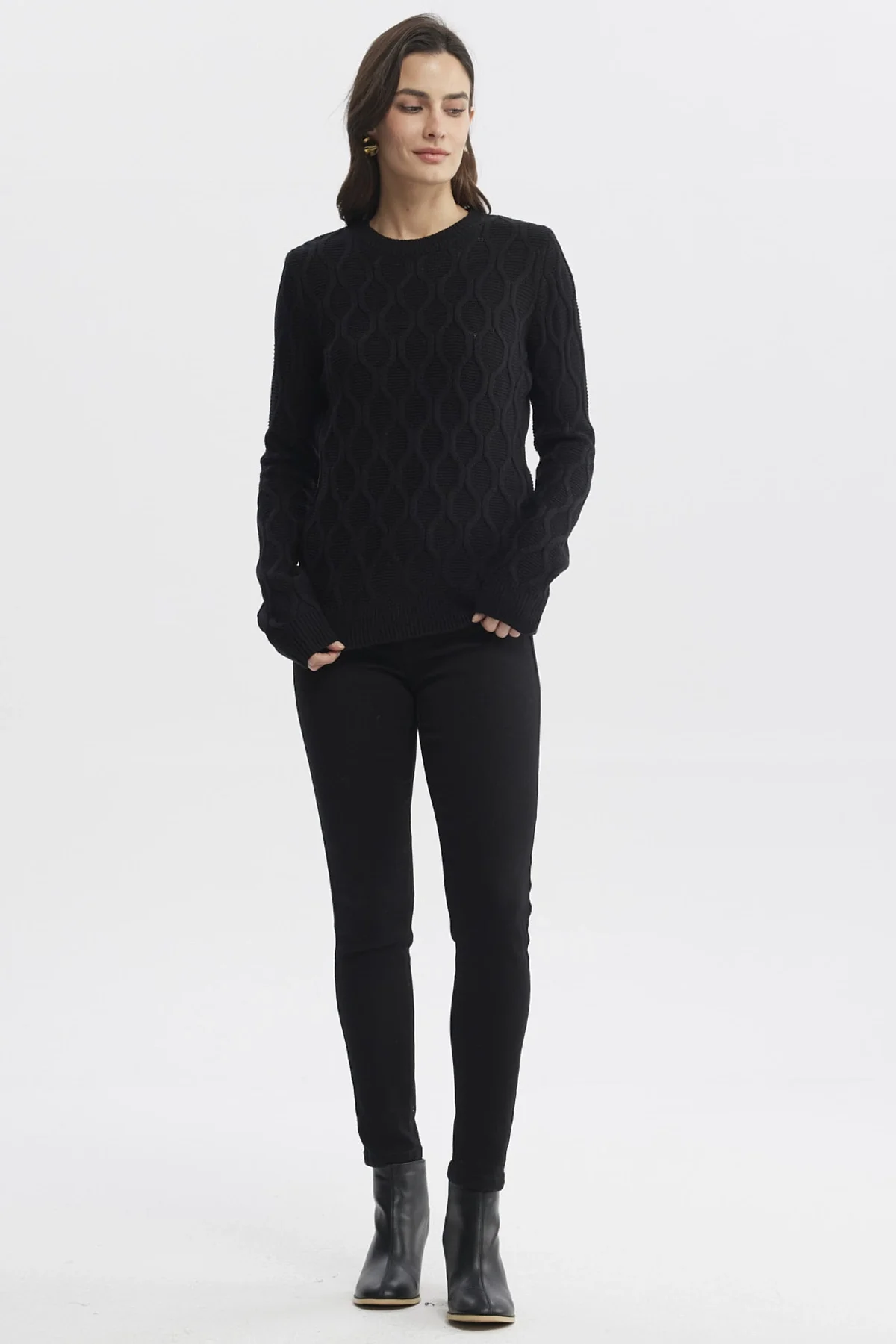 Sweater Mujer Casual Negro - Image 4
