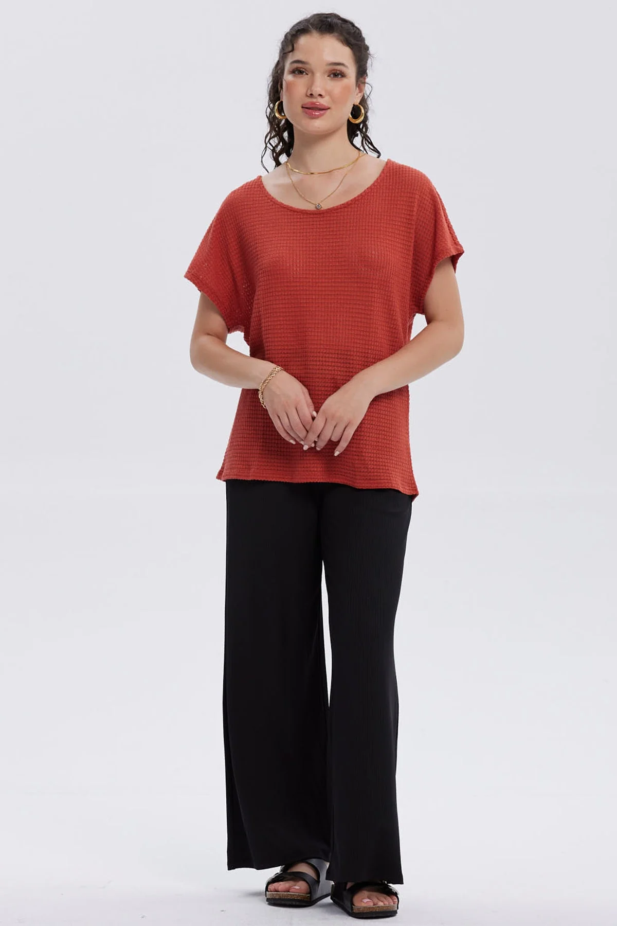 Sweater Mujer Casual Terracota - Image 4