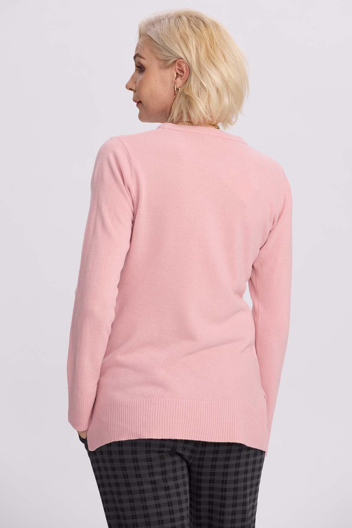 Sweater Mujer Cerrado Palo Rosa - Image 3