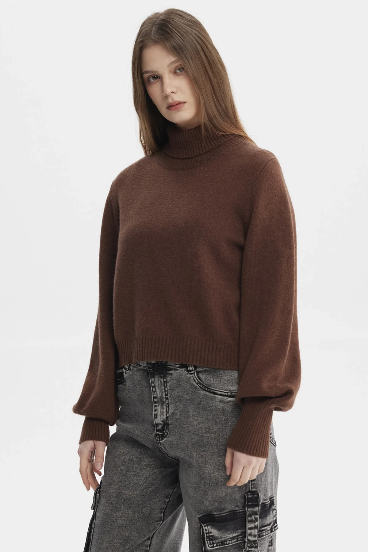 Sweater Mujer Chenille Café Oscuro - Image 2