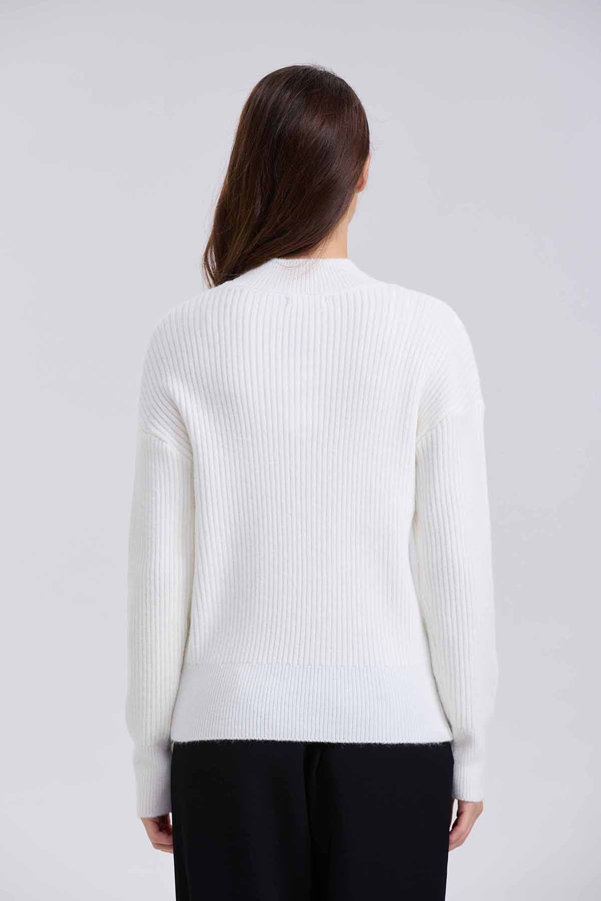 Sweater Mujer Chenille Crudo - Image 3