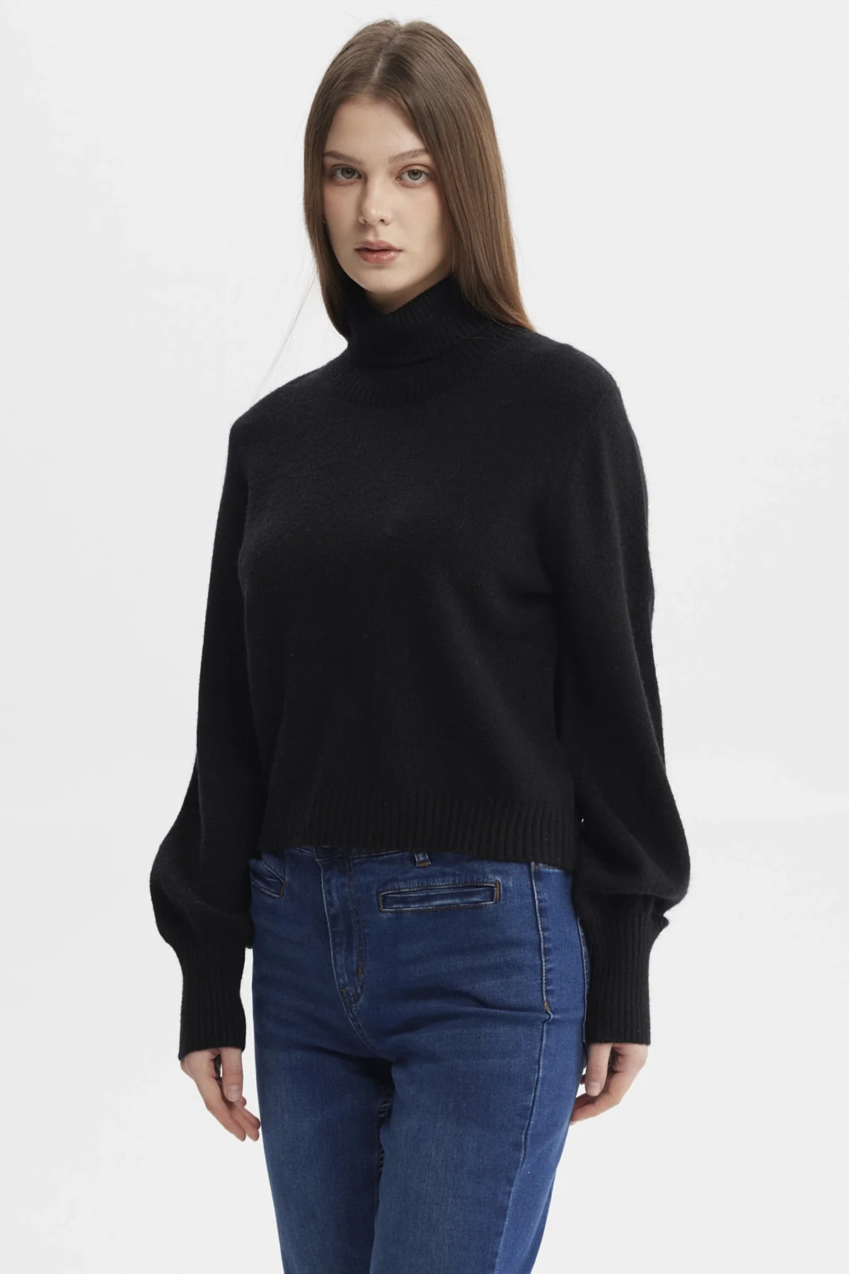 Sweater Mujer Chenille Negro - Image 2
