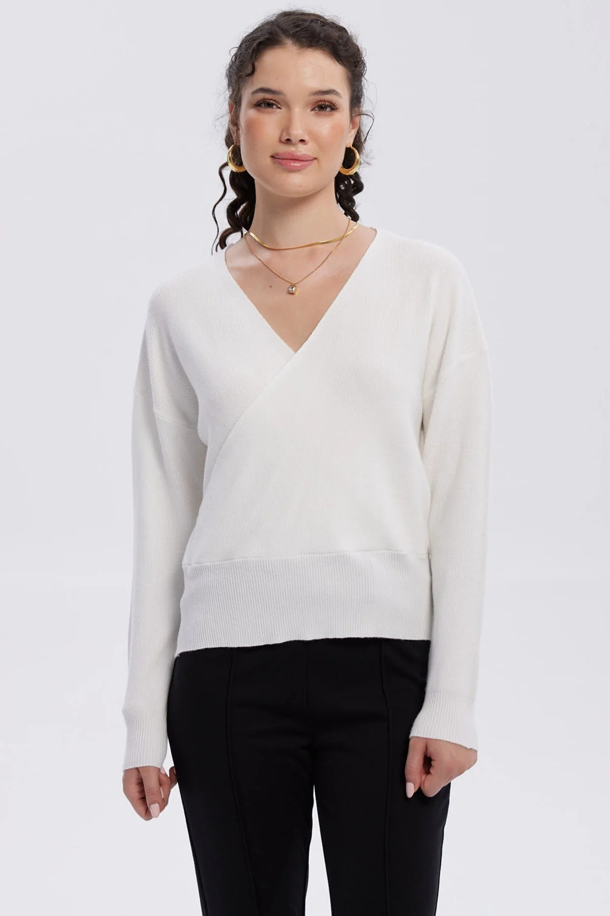 Sweater Mujer Delantero Crudo