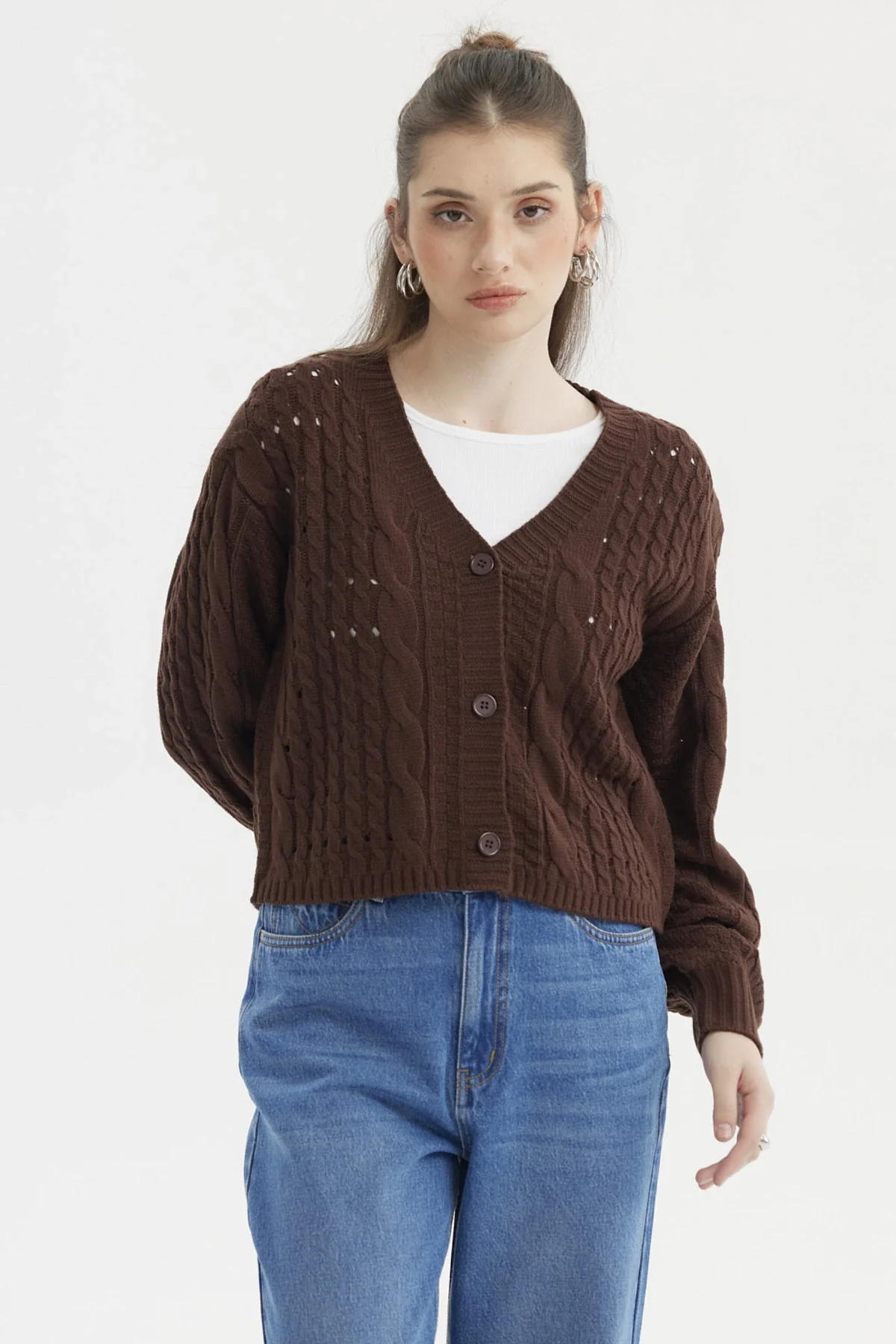 Sweater Mujer Juvenil Café Oscuro
