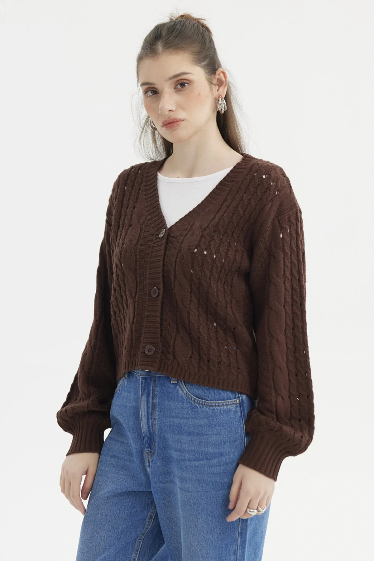 Sweater Mujer Juvenil Café Oscuro - Image 2