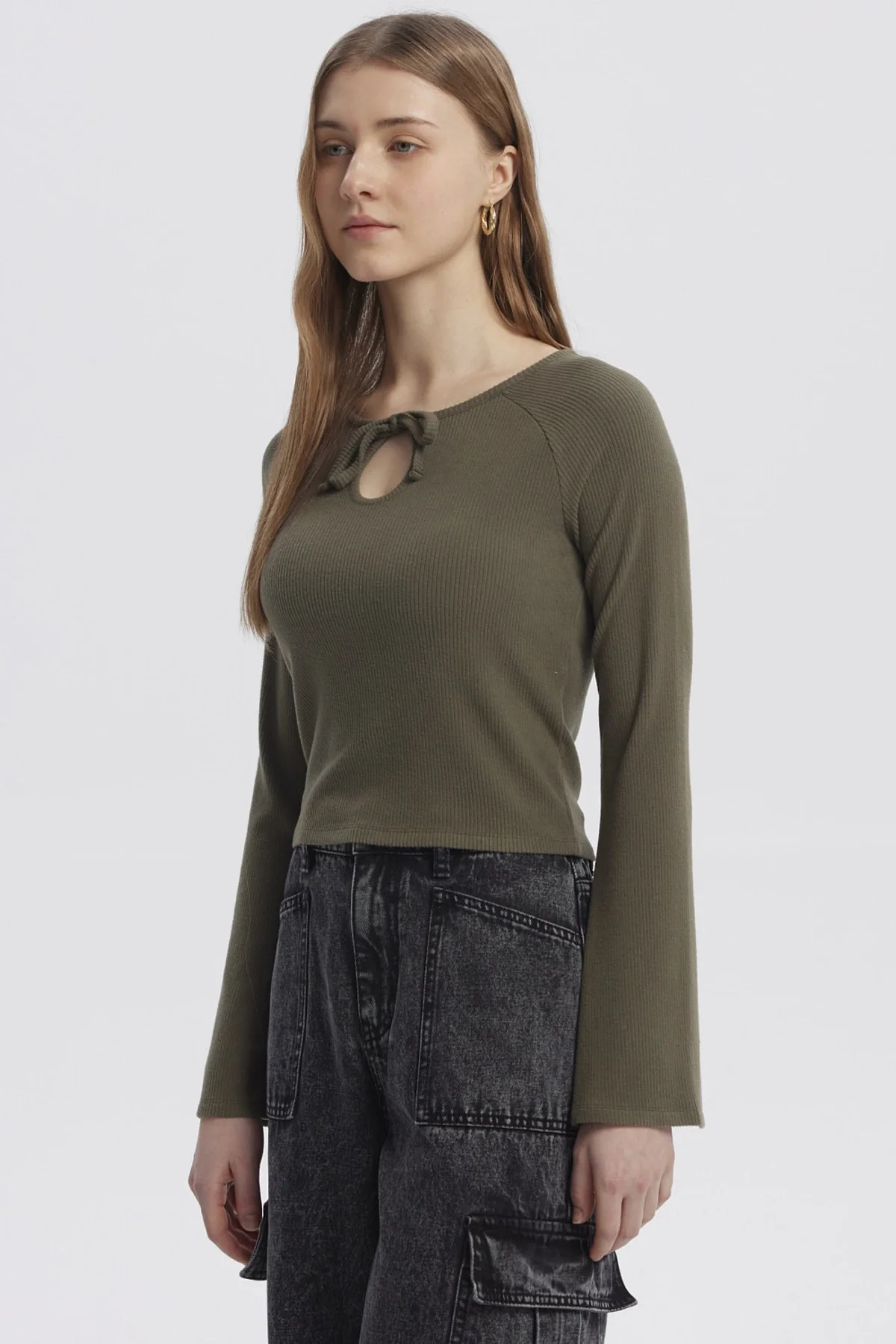 Sweater Mujer Juvenil Verde Militar - Image 2