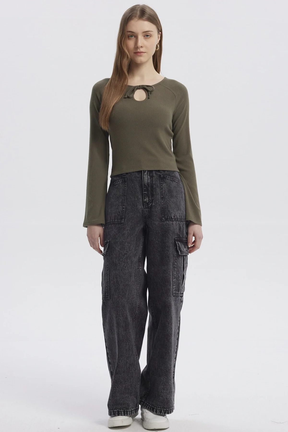 Sweater Mujer Juvenil Verde Militar - Image 4