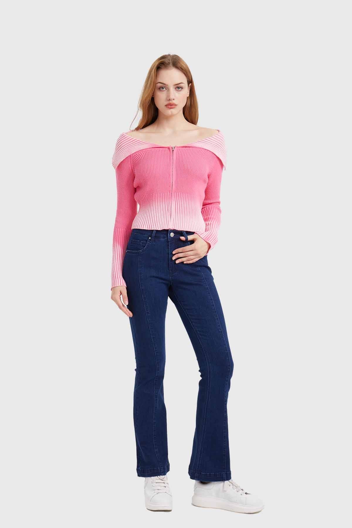 Sweater Mujer Lavado Fucsia - Image 4