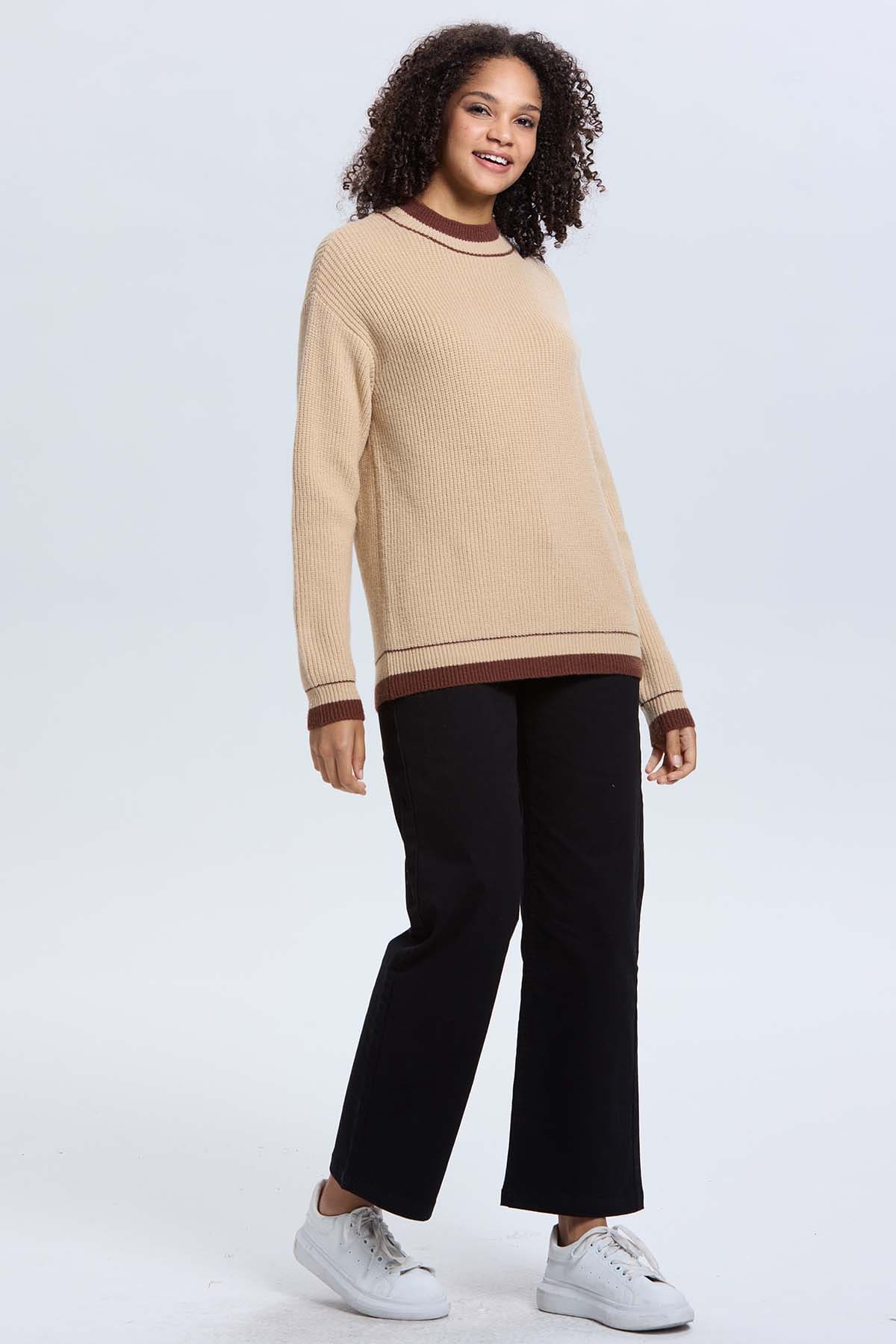 Sweater Mujer Beige - Image 4