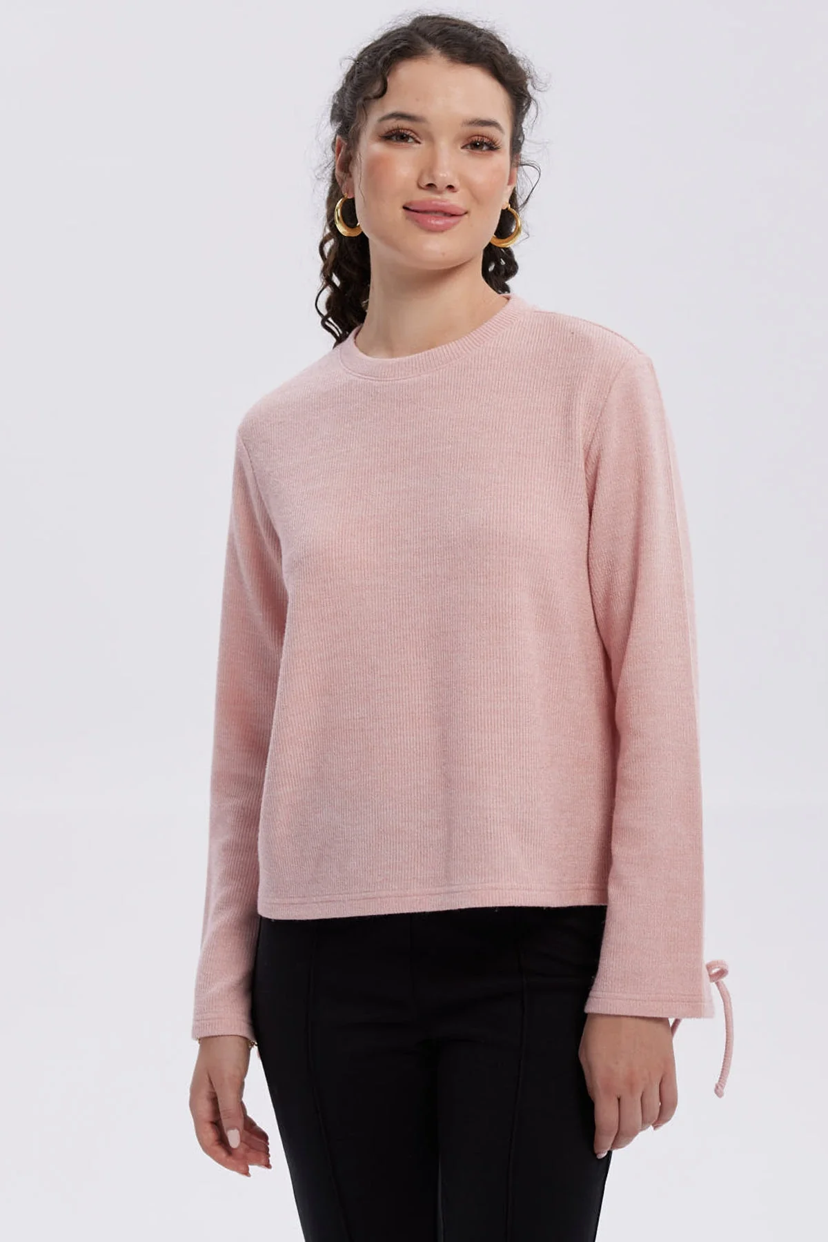 Sweater Mujer Mangas Palo Rosa