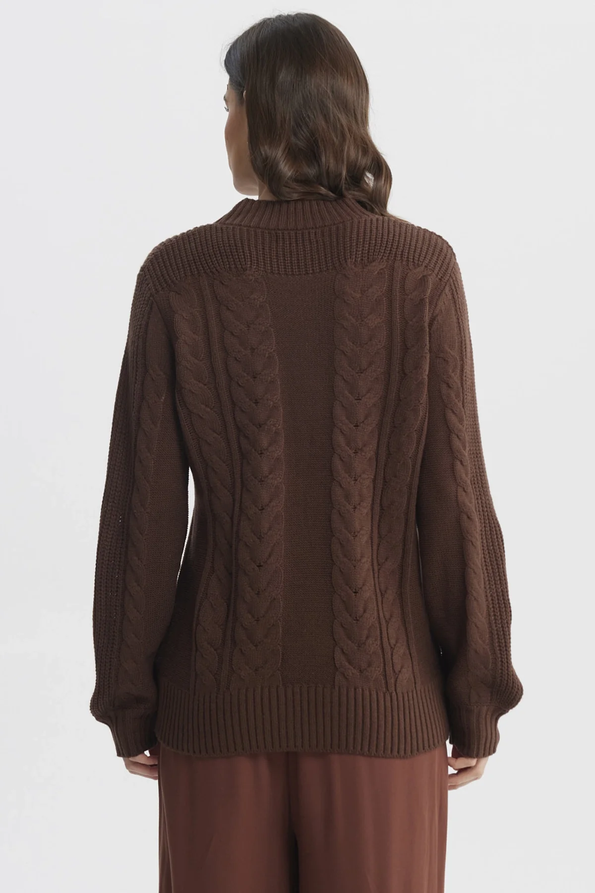 Sweater Mujer Oversize Café - Image 3