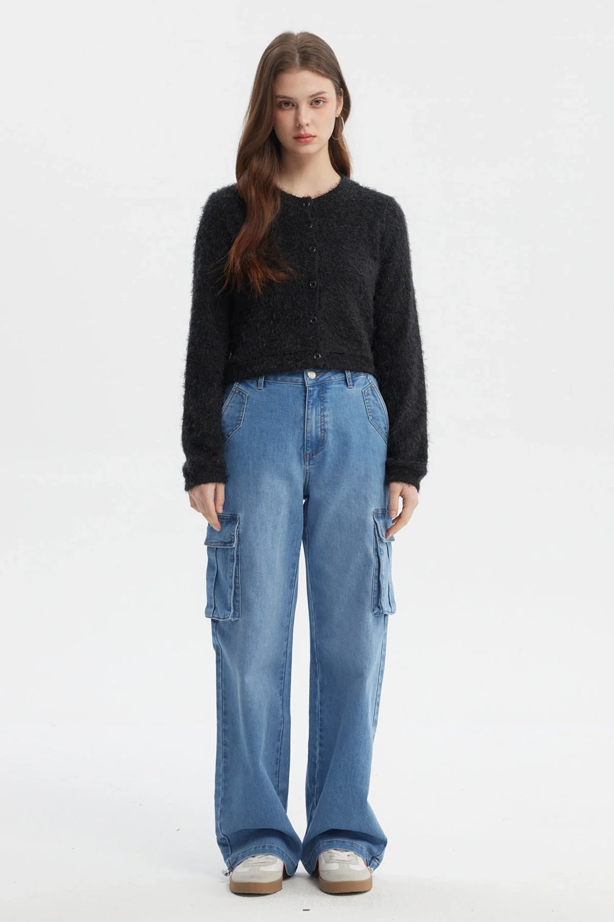 Sweater Mujer Slim Cuello Redondo Negro - Image 4