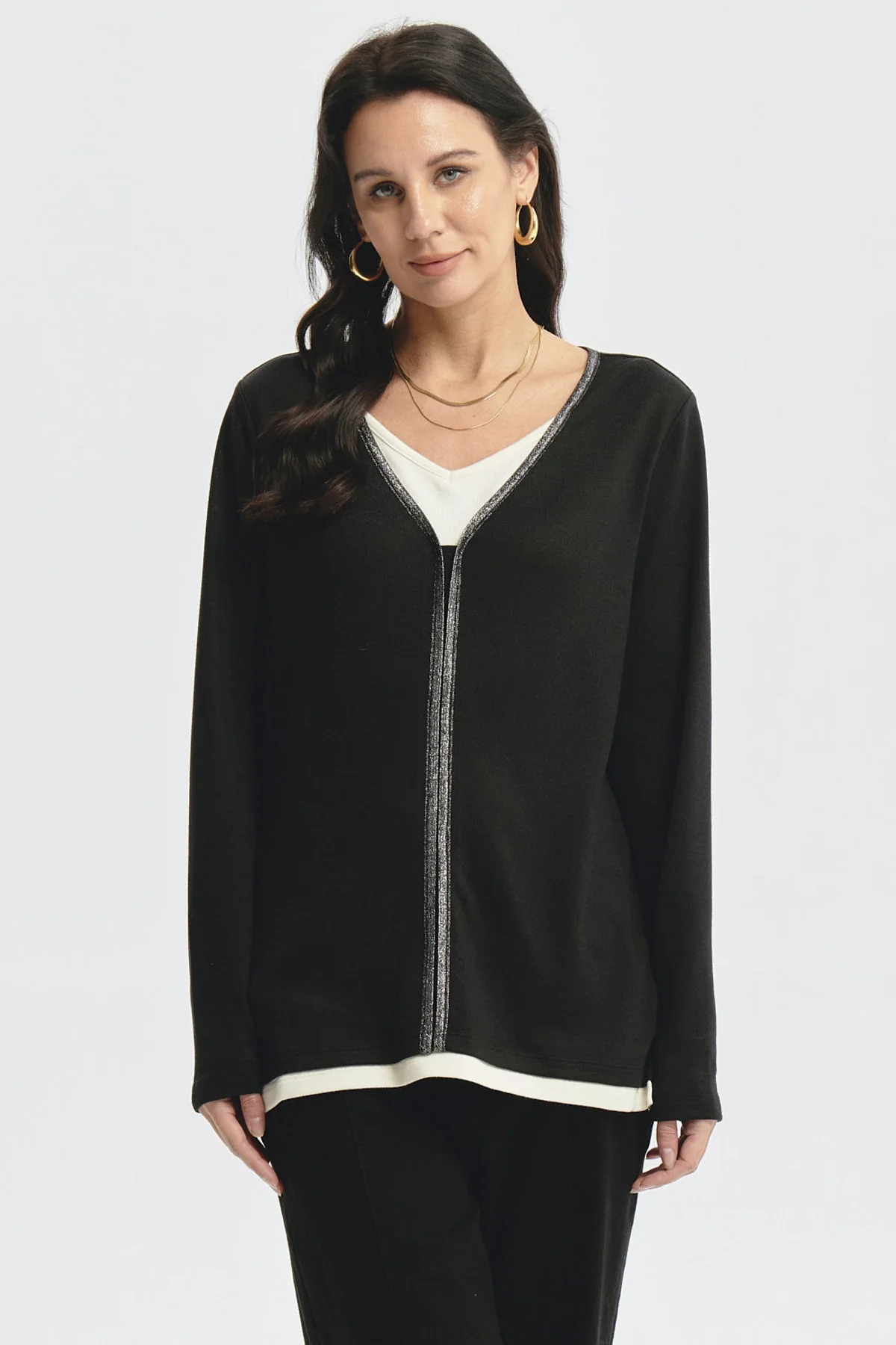 Sweater Mujer Slim Negro