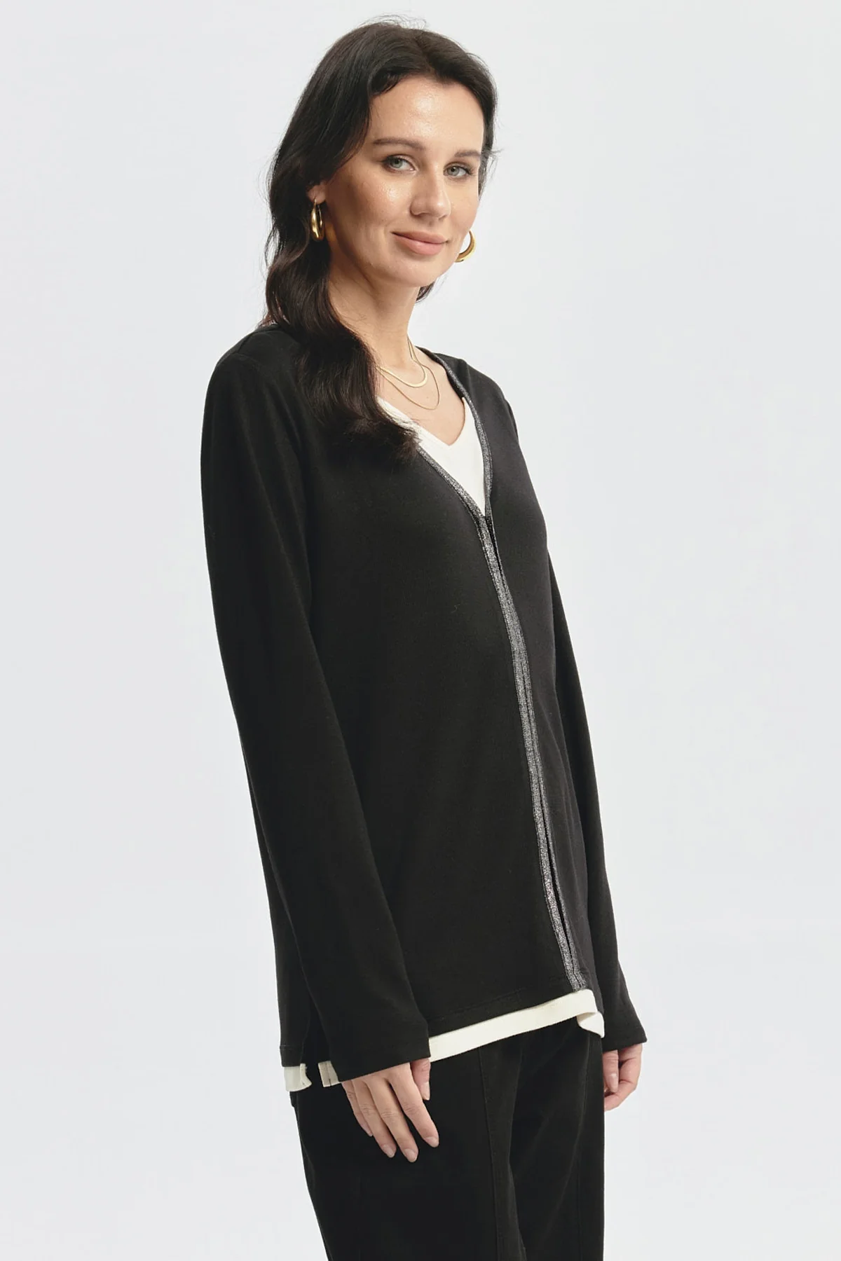 Sweater Mujer Slim Negro - Image 2