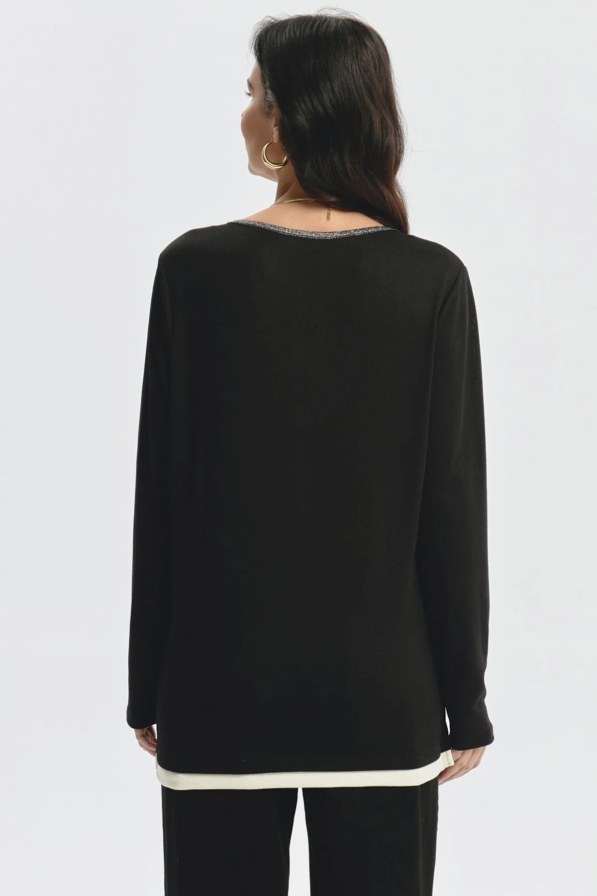 Sweater Mujer Slim Negro - Image 3