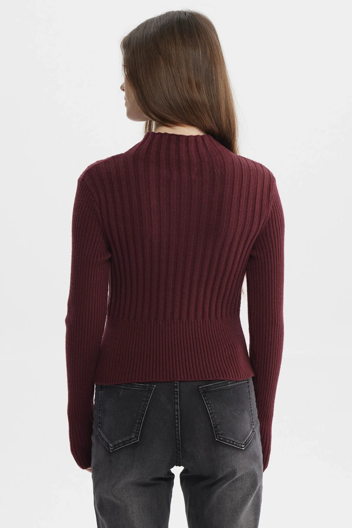 Sweater Mujer Slim Tejido Rojo - Image 3