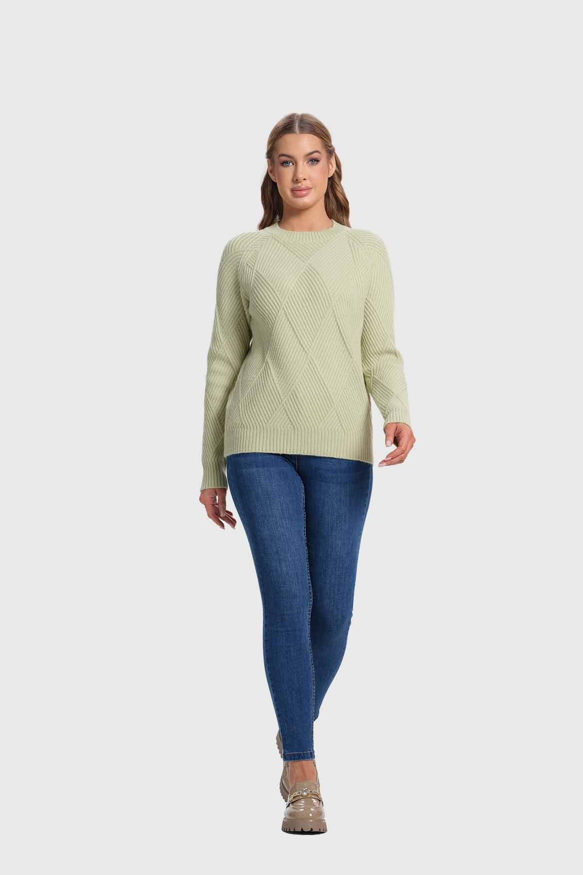 Sweater Mujer Textura Verde - Image 4