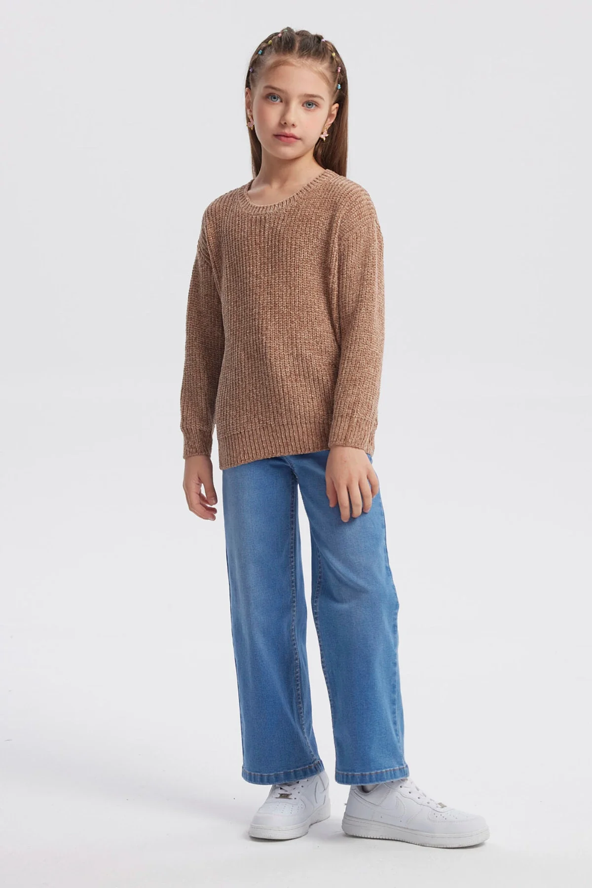 Sweater Niña Chenille Café - Image 4