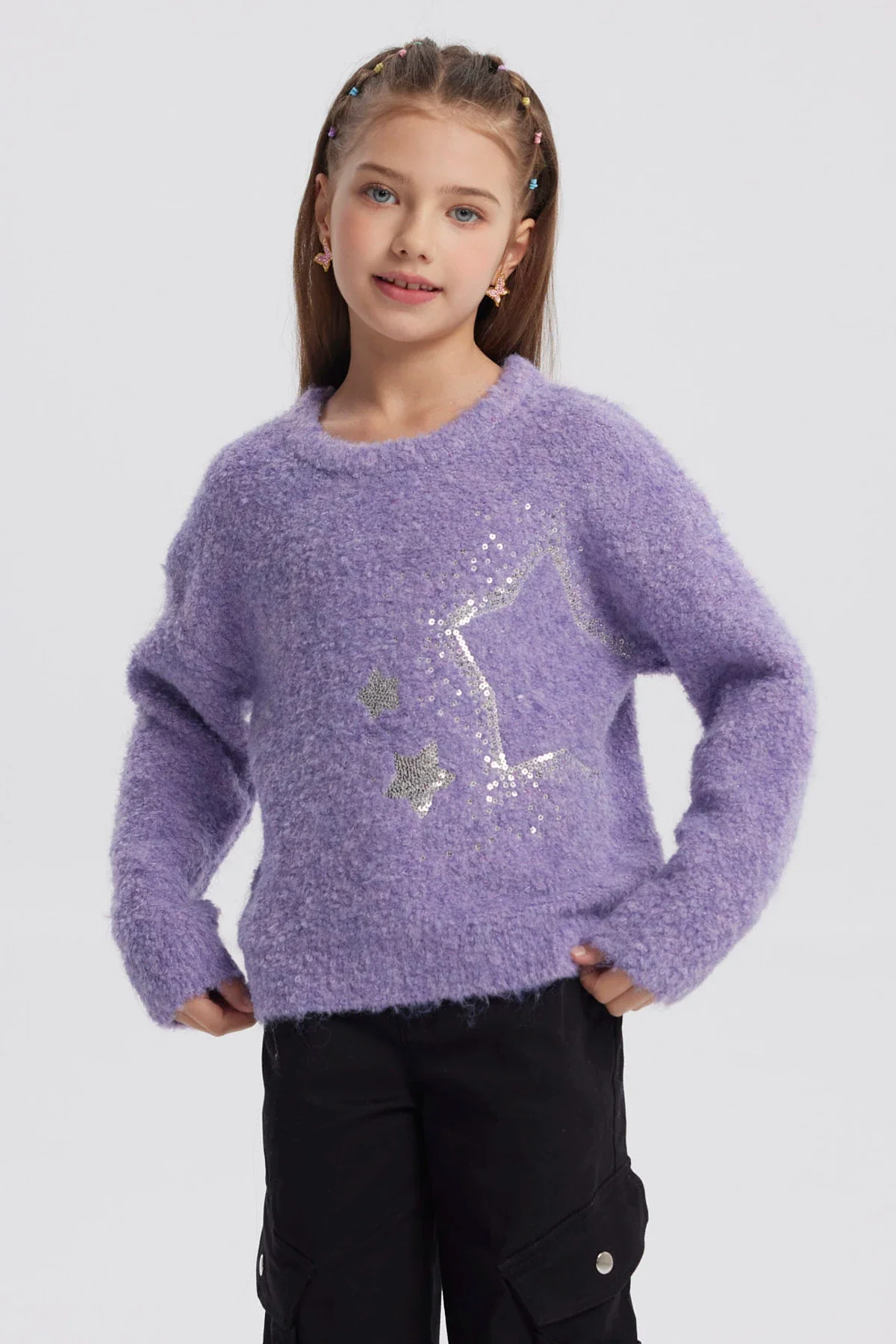 Sweater Niña Slim Lila