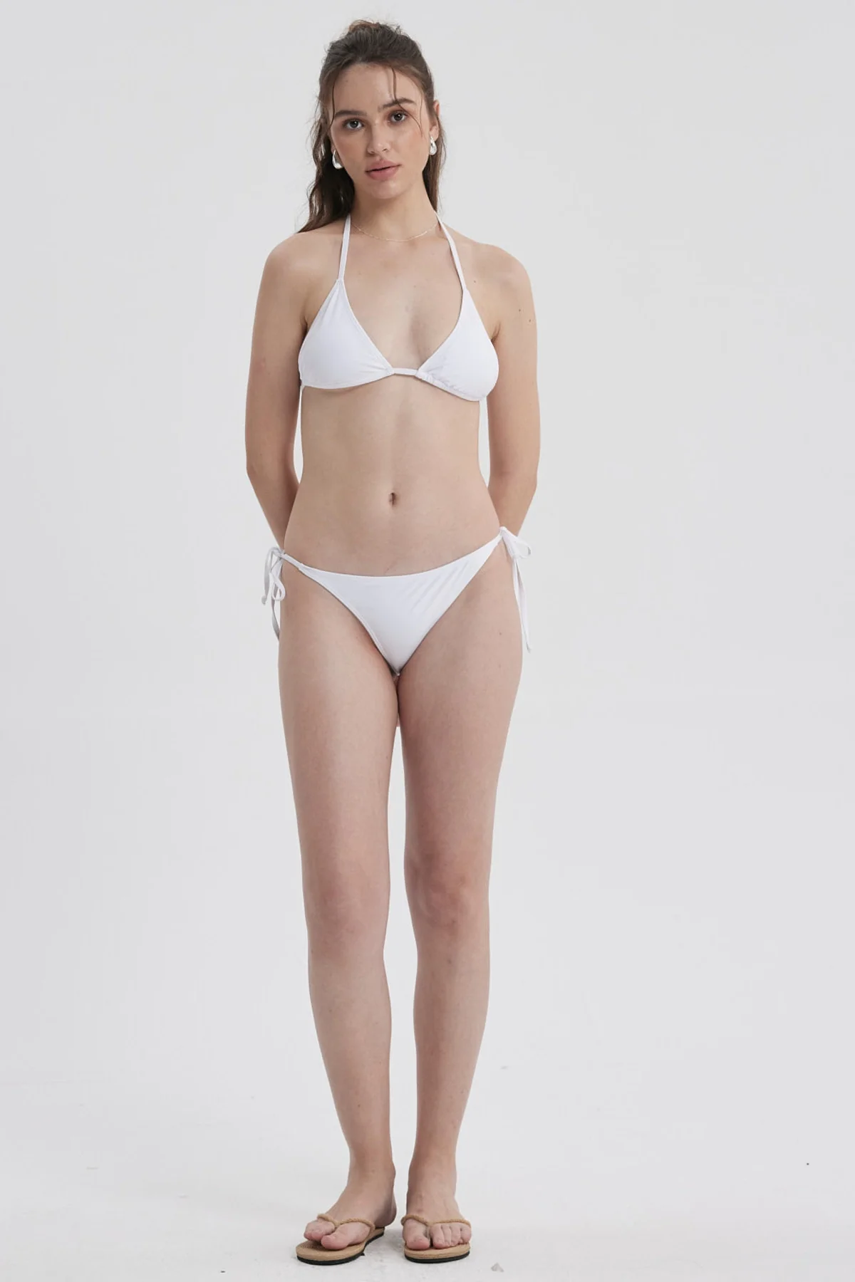 Traje de Baño Mujer Calzón Bikini Lazo Blanco - Image 4