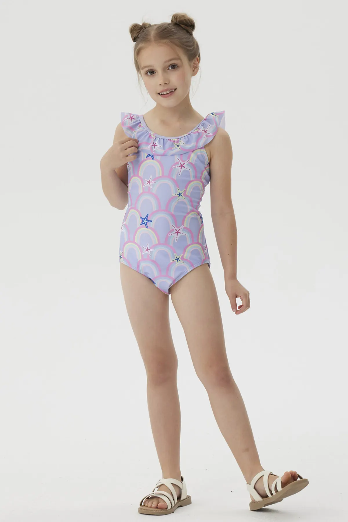 Traje de Baño Niña Básico Morado - Image 4