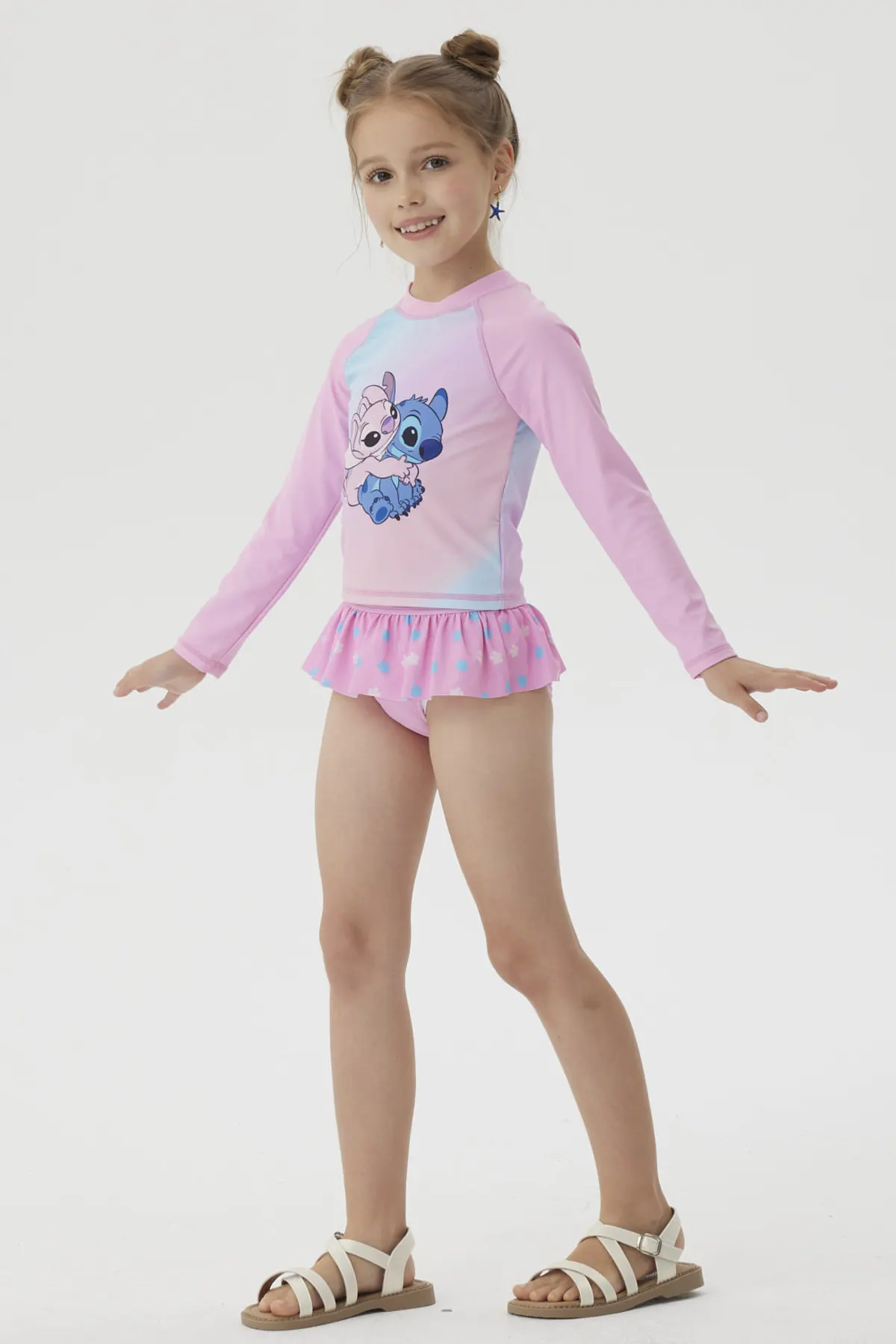 Traje de Baño Niña Lilo & Stitch Rosado - Image 3