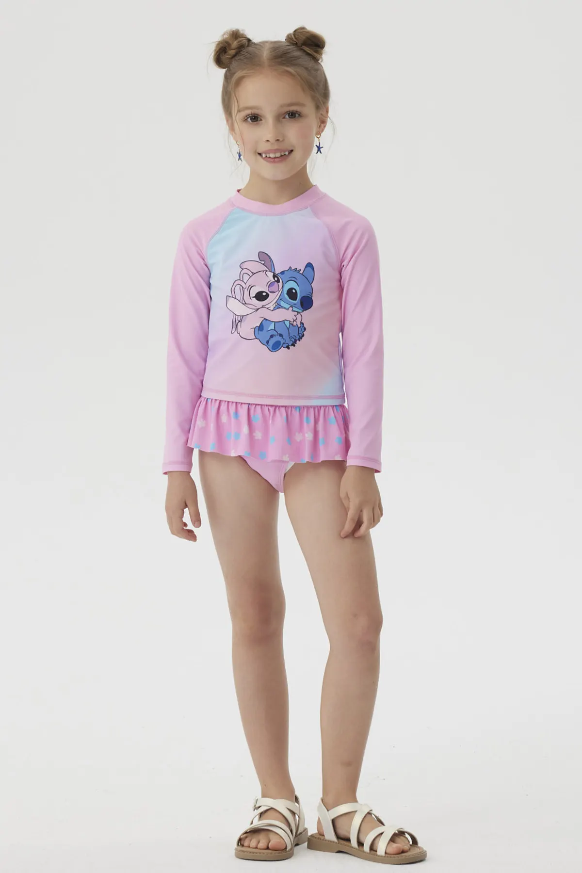 Traje de Baño Niña Lilo & Stitch Rosado - Image 4