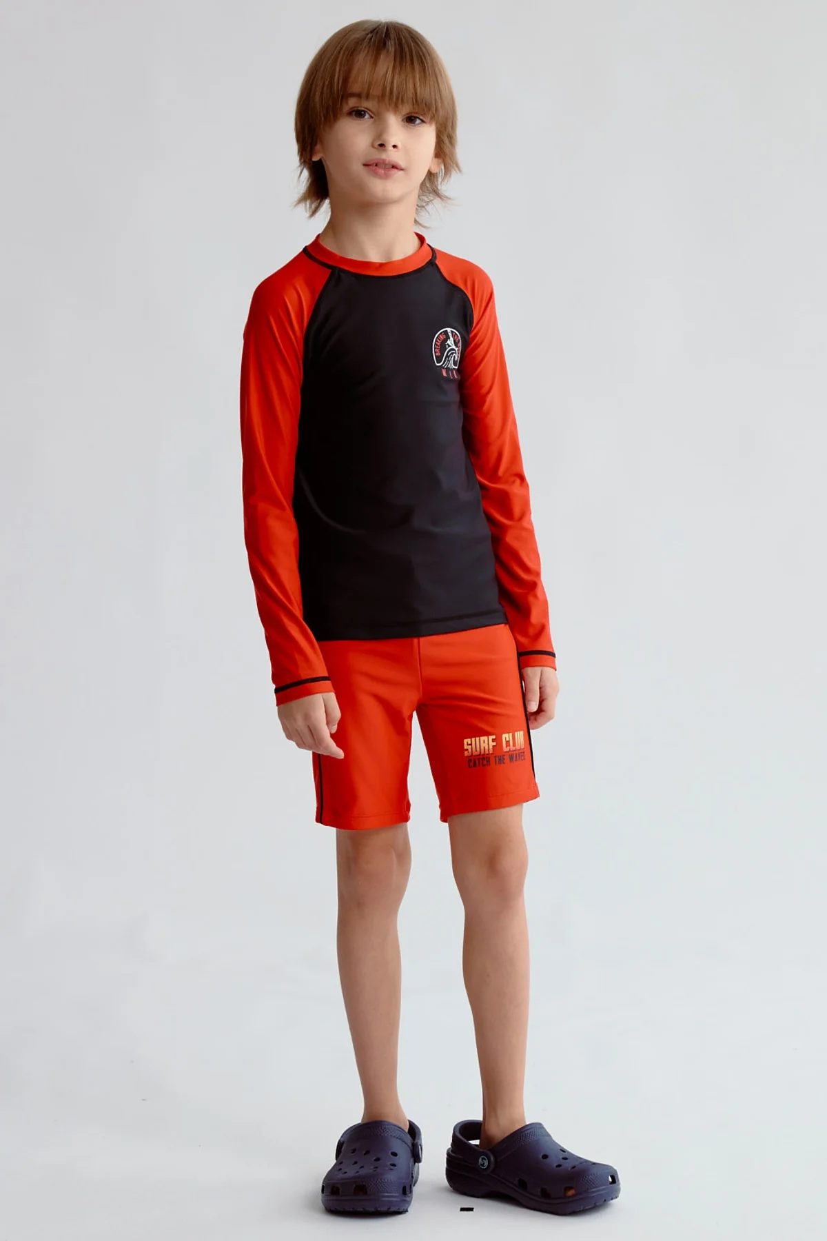 Polera Traje de Baño Niño Filtro UV Rojo - Image 4
