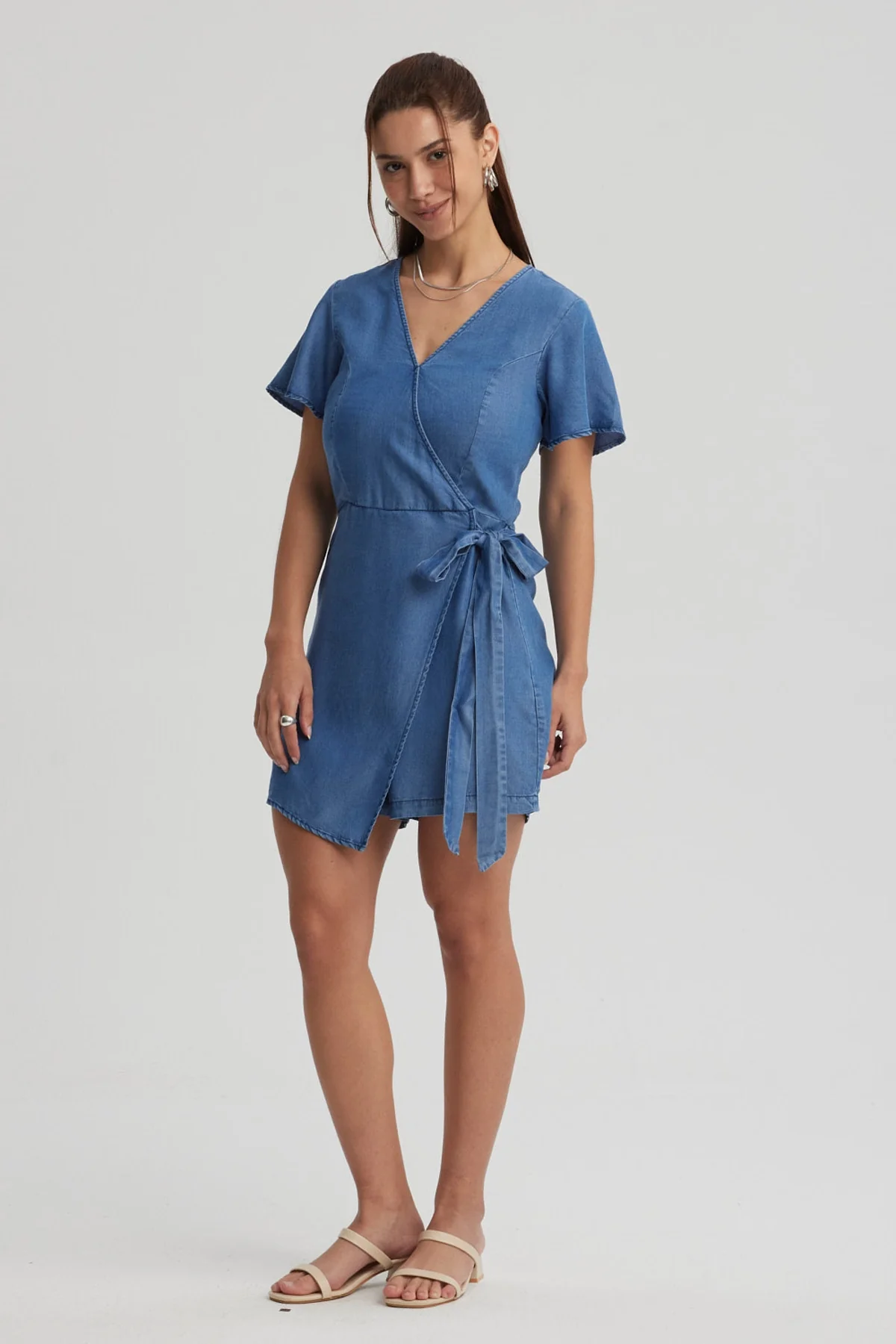 Vestido Mujer Enterito Ligero Azul Oscuro - Image 4
