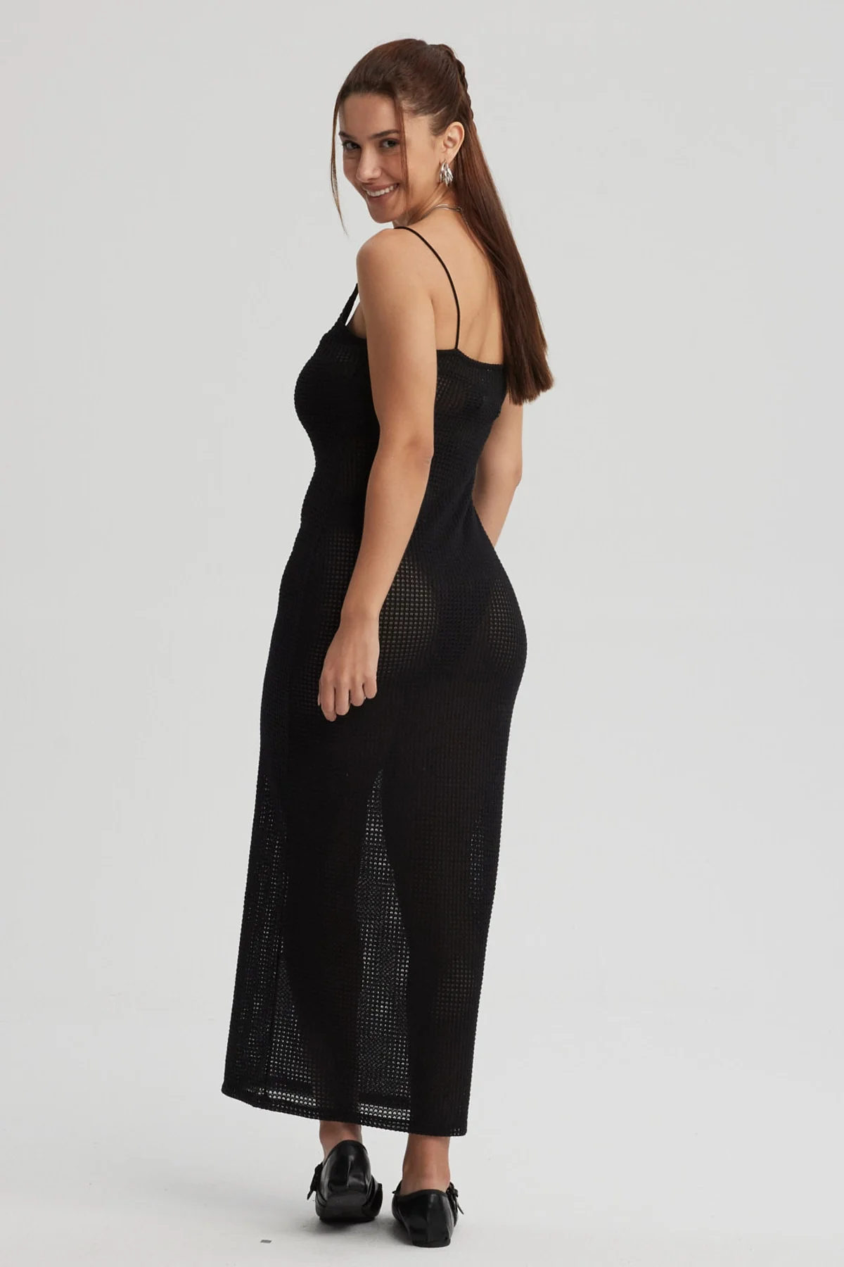 Vestido Mujer Largo Negro - Image 2