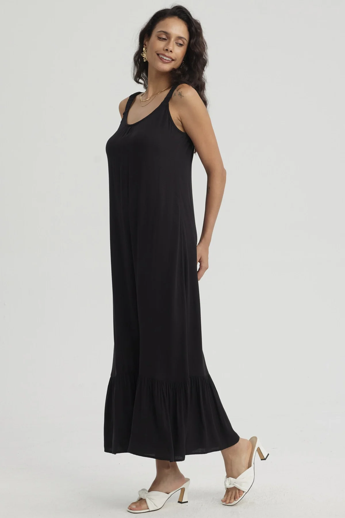 Vestido Mujer Largo Pabilo Negro - Image 2
