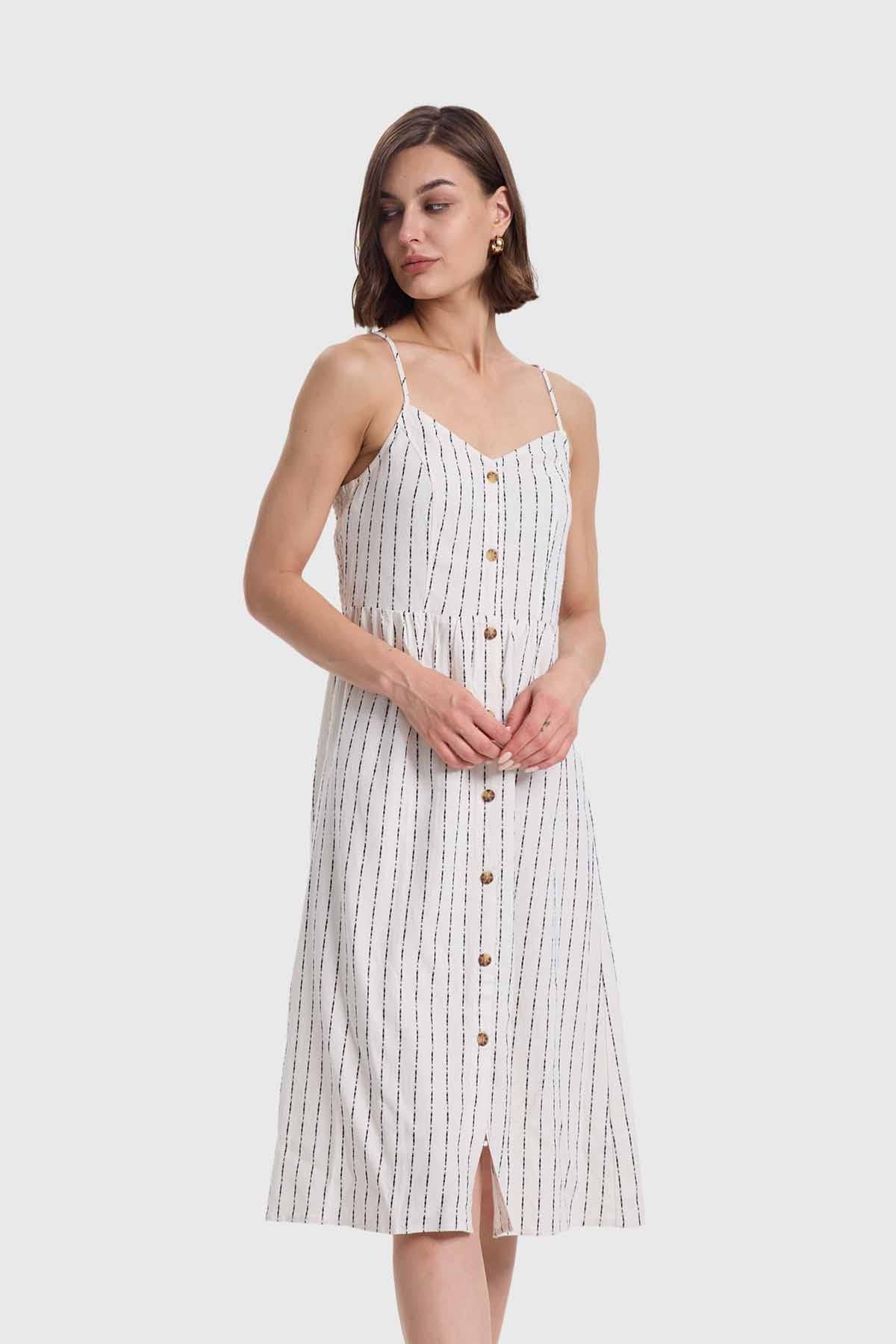 Vestido Mujer Pabilo Lino Crudo - Image 2