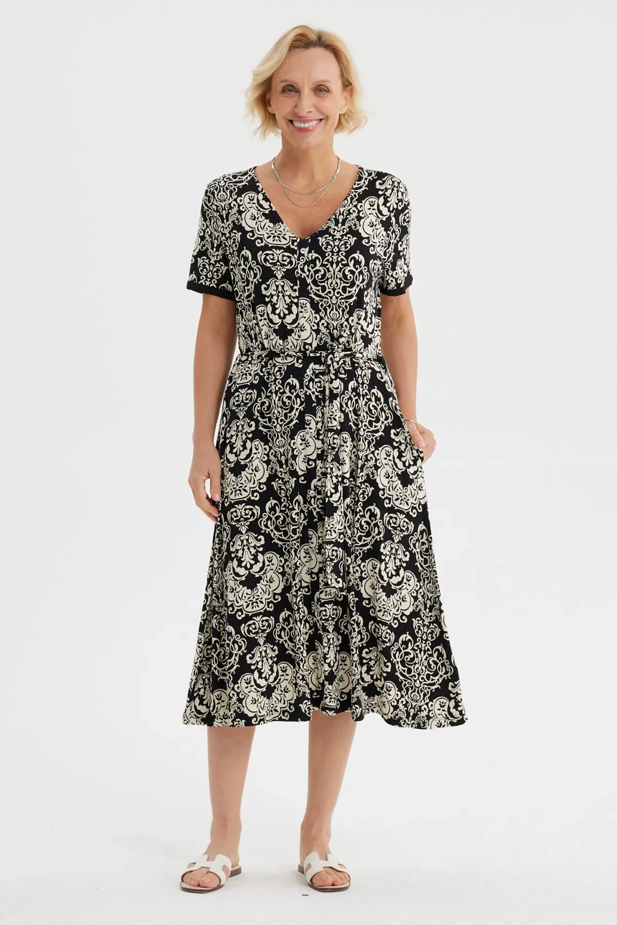 Vestido Mujer Print Negro - Image 4
