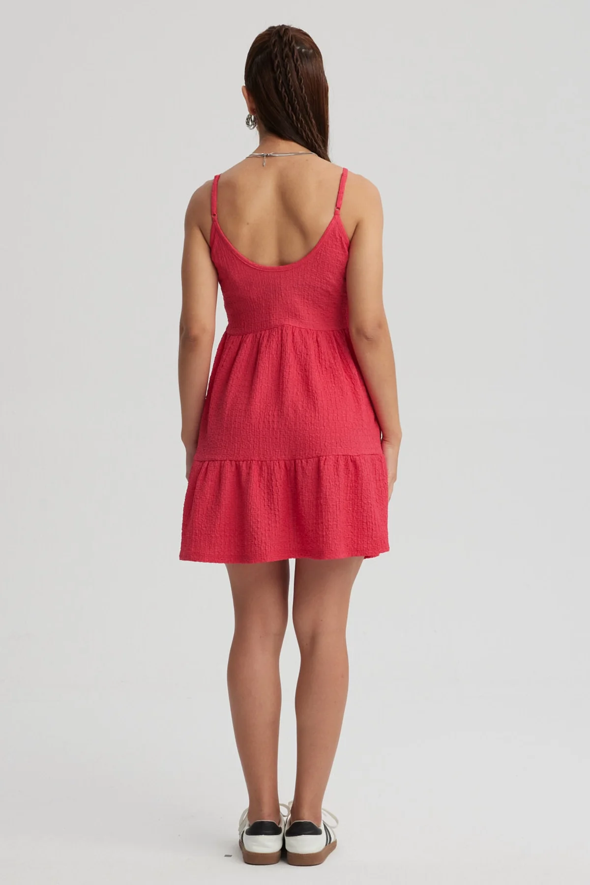 Vestido Mujer Textura Fucsia - Image 2