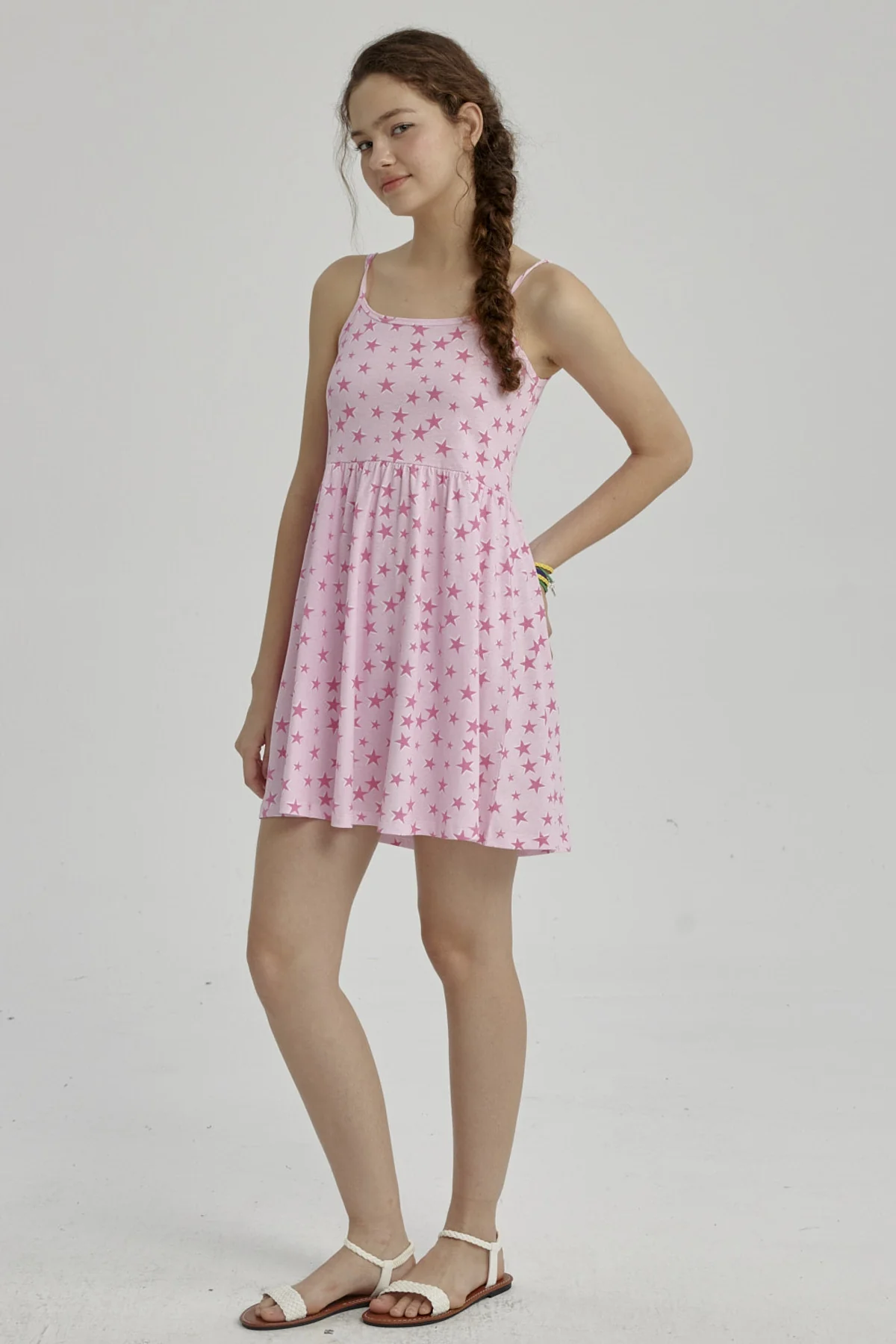 Vestido Niña Básico Teen Rosado - Image 4