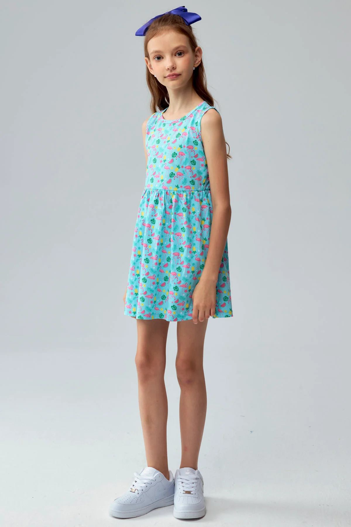 Vestido Niña Básico Toodler Celeste - Image 3