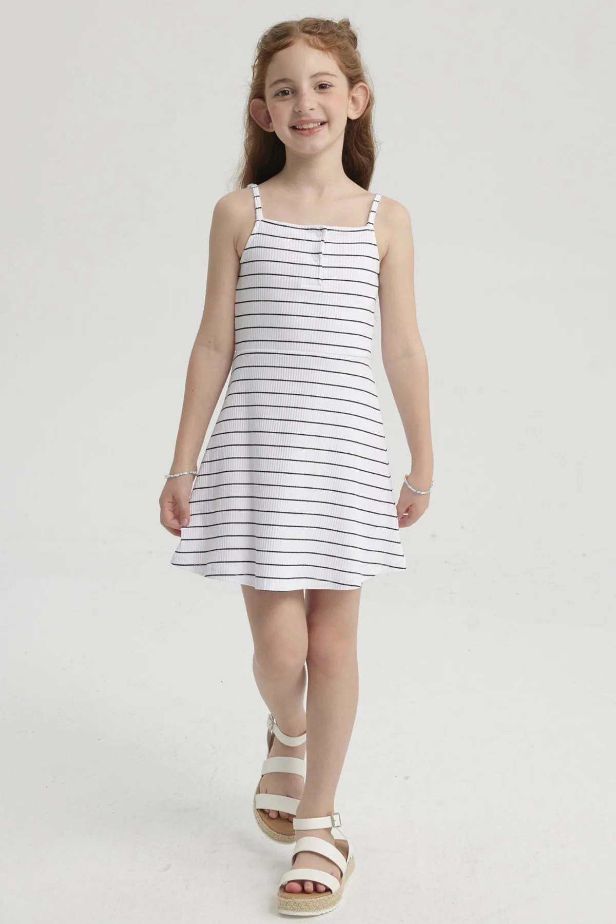 Vestido Niña Rayas Blanco - Image 4