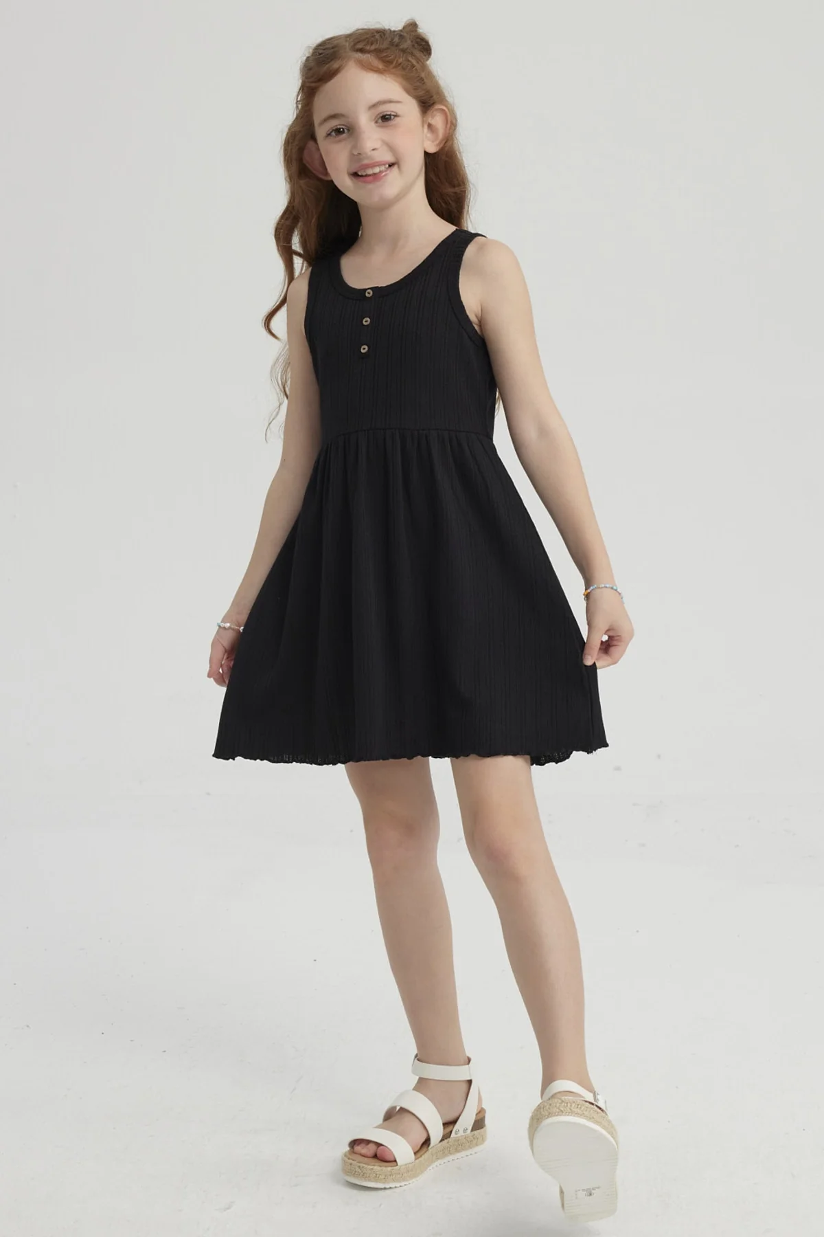 Vestido Niña Rib Negro - Image 3