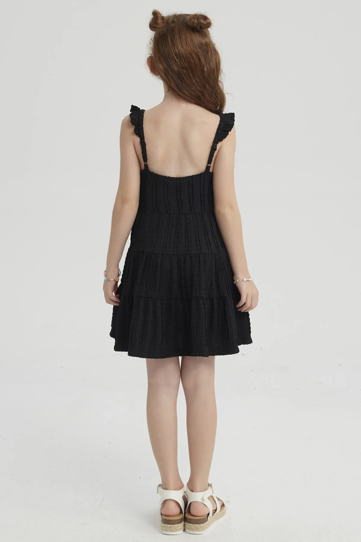 Vestido Niña Teen Con Textura Negro - Image 2