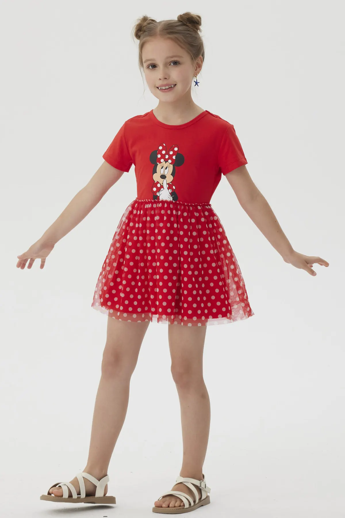 Vestido Niña Tull Minnie Rojo - Image 3